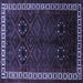 Square Persian Blue Traditional Rug, tr1404blu