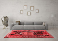 Machine Washable Persian Red Traditional Rug, wshtr1405red