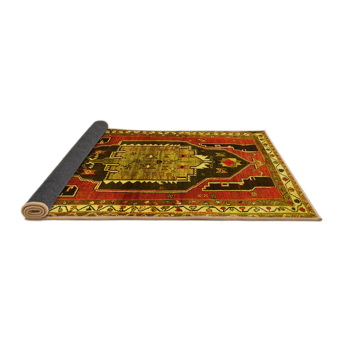 Sideview of Persian Yellow Traditional Rug, tr1405yw