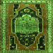 Serging Thickness of Persian Green Traditional Rug, tr1405grn
