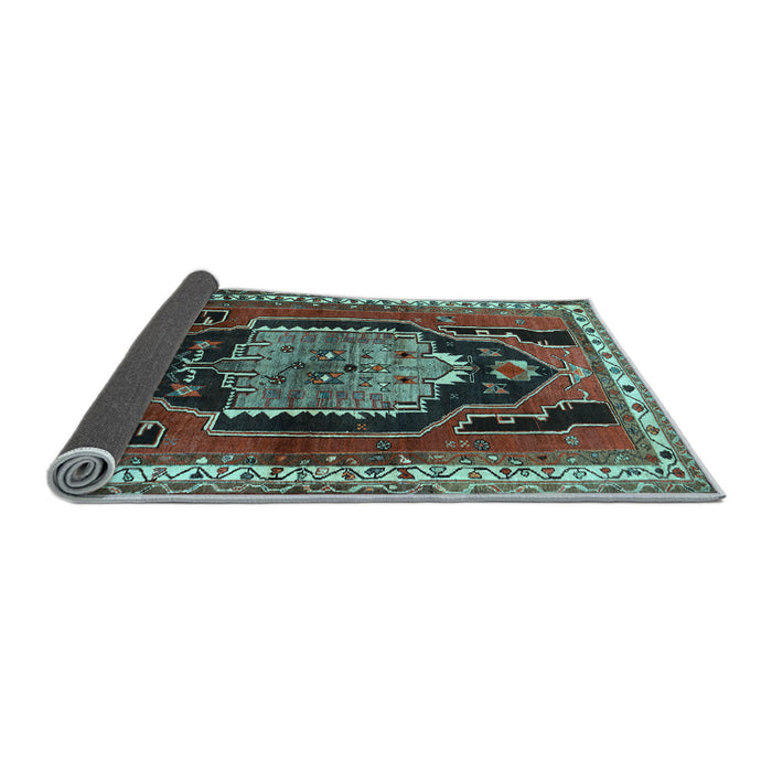Sideview of Persian Light Blue Traditional Rug, tr1405lblu