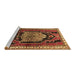 Sideview of Machine Washable Persian Brown Traditional Rug, wshtr1405brn