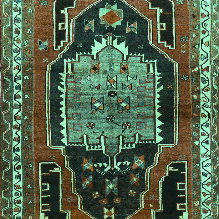 Machine Washable Persian Turquoise Traditional Area Rugs, wshtr1405turq