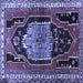 Square Persian Blue Traditional Rug, tr1405blu