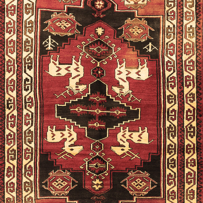 Machine Washable Persian Brown Traditional Rug, wshtr1406brn