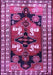 Machine Washable Persian Purple Traditional Area Rugs, wshtr1406pur