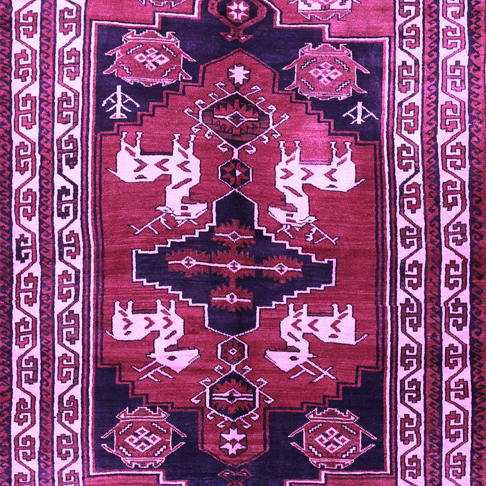 Machine Washable Persian Purple Traditional Area Rugs, wshtr1406pur