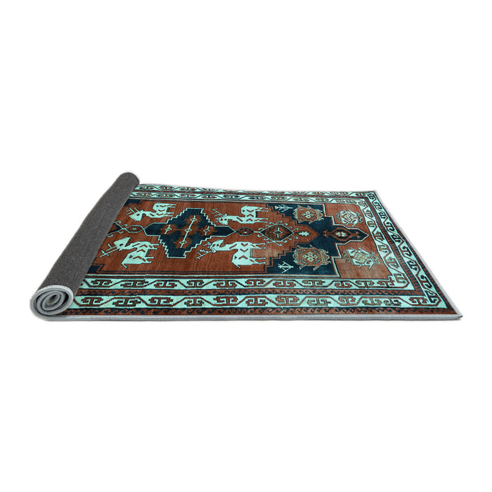 Sideview of Persian Light Blue Traditional Rug, tr1406lblu