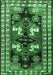 Machine Washable Persian Emerald Green Traditional Area Rugs, wshtr1406emgrn
