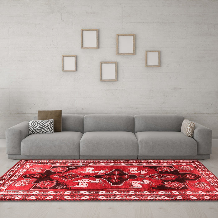 Traditional Red Washable Rugs