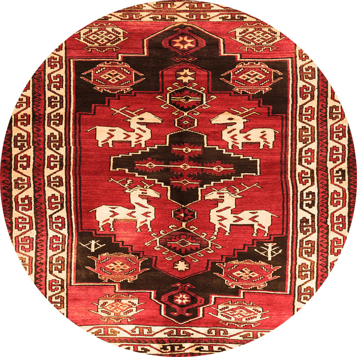 Machine Washable Persian Orange Traditional Area Rugs, wshtr1406org