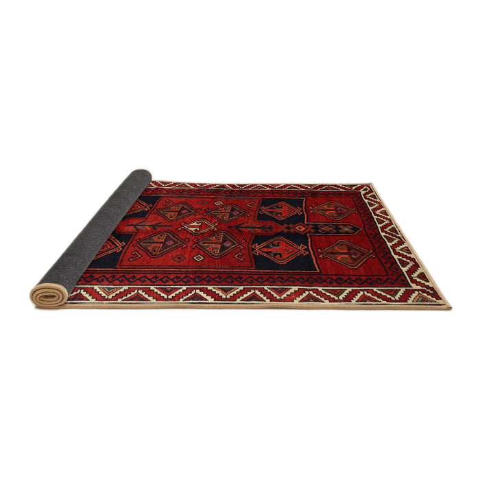 Sideview of Traditional Reddish Brown Persian Rug, tr1407