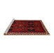 Sideview of Machine Washable Traditional Sepia Brown Rug, wshtr1407