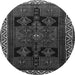 Square Persian Gray Traditional Rug, tr1407gry