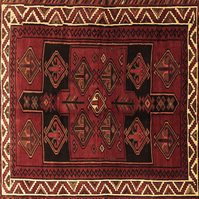 Square Persian Brown Traditional Rug, tr1407brn