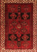 Serging Thickness of Machine Washable Persian Orange Traditional Area Rugs, wshtr1407org