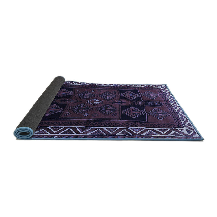 Sideview of Persian Blue Traditional Rug, tr1407blu