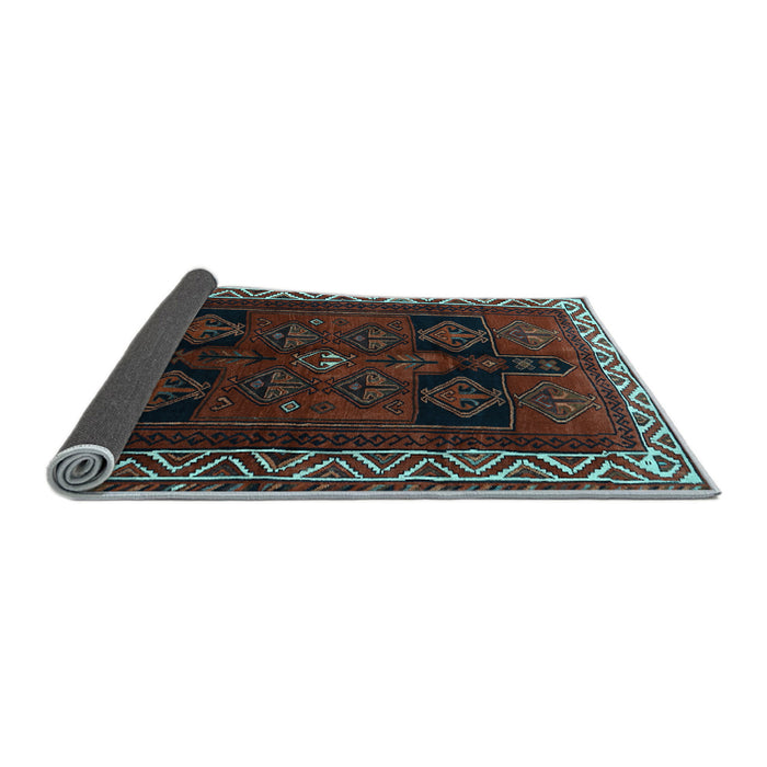 Sideview of Persian Light Blue Traditional Rug, tr1407lblu