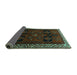 Sideview of Persian Turquoise Traditional Rug, tr1407turq