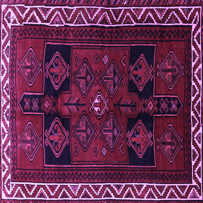 Square Persian Purple Traditional Rug, tr1407pur