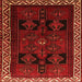 Serging Thickness of Persian Orange Traditional Rug, tr1407org