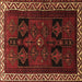 Square Machine Washable Persian Brown Traditional Rug, wshtr1407brn