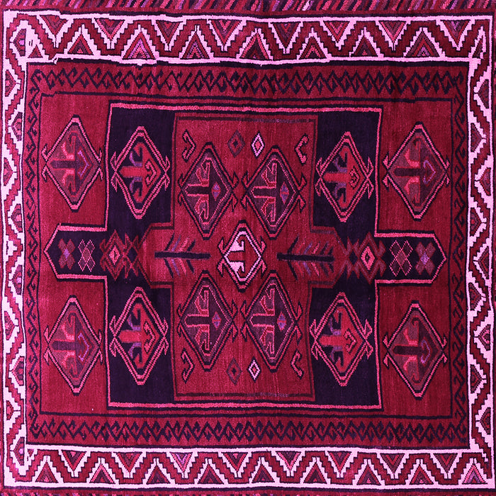 Square Persian Pink Traditional Rug, tr1407pnk