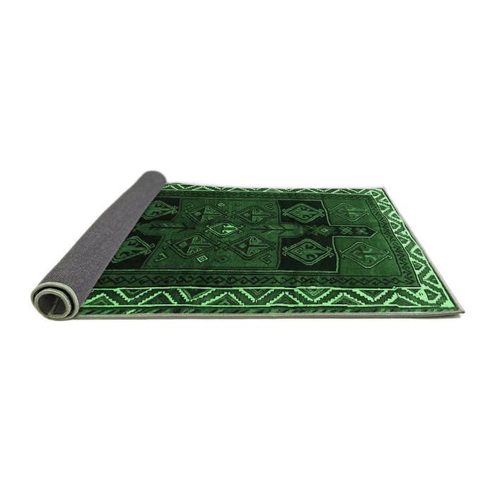 Sideview of Persian Emerald Green Traditional Rug, tr1407emgrn