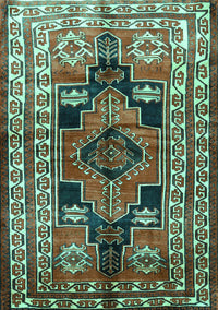 Persian Turquoise Traditional Rug, tr1408turq