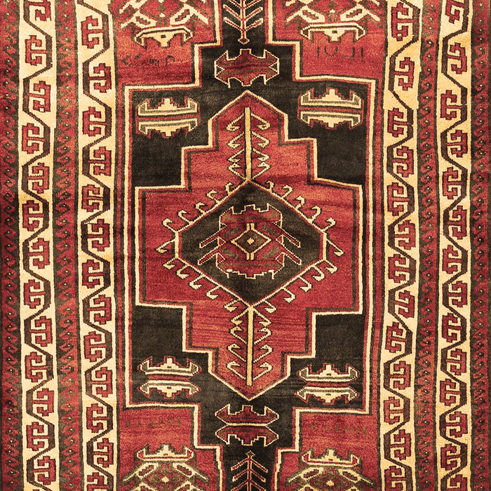 Machine Washable Persian Brown Traditional Rug, wshtr1408brn