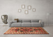 Machine Washable Persian Brown Traditional Rug in a Living Room,, wshtr1408brn