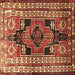 Square Persian Brown Traditional Rug, tr1408brn