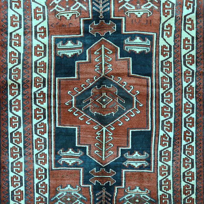 Machine Washable Persian Light Blue Traditional Rug, wshtr1408lblu