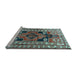 Sideview of Machine Washable Persian Light Blue Traditional Rug, wshtr1408lblu