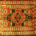 Square Persian Yellow Traditional Rug, tr1408yw