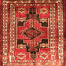 Serging Thickness of Persian Orange Traditional Rug, tr1408org