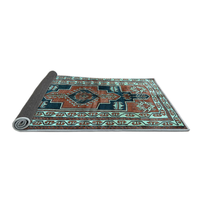 Sideview of Persian Light Blue Traditional Rug, tr1408lblu