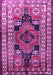 Machine Washable Persian Purple Traditional Area Rugs, wshtr1408pur