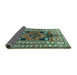 Sideview of Persian Turquoise Traditional Rug, tr1408turq