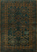 Persian Turquoise Traditional Rug, tr1409turq