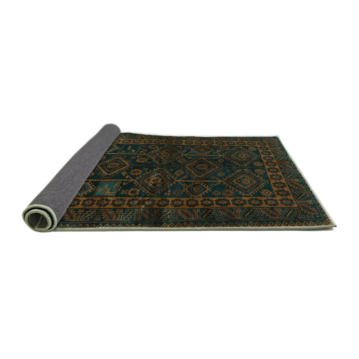 Sideview of Persian Turquoise Traditional Rug, tr1409turq