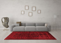 Machine Washable Persian Red Traditional Rug, wshtr1409red