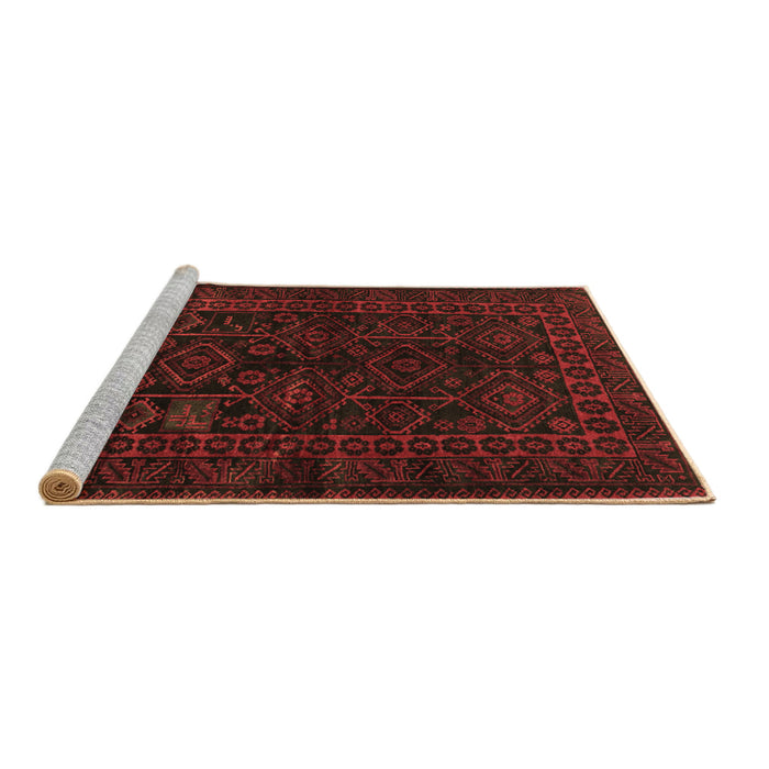 Sideview of Machine Washable Persian Brown Traditional Rug, wshtr1409brn