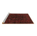 Sideview of Machine Washable Persian Brown Traditional Rug, wshtr1409brn