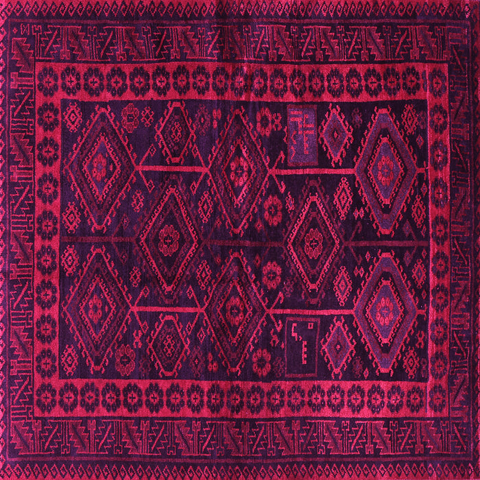 Square Machine Washable Persian Pink Traditional Rug, wshtr1409pnk