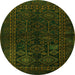 Machine Washable Persian Green Traditional Area Rugs, wshtr1409grn
