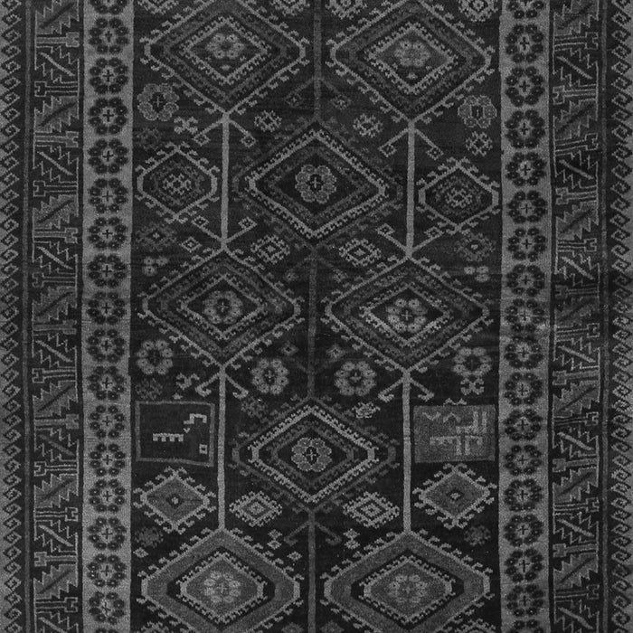 Serging Thickness of Machine Washable Persian Gray Traditional Rug, wshtr1409gry