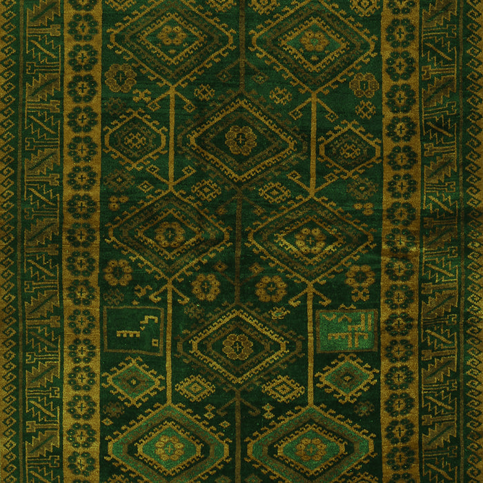 Serging Thickness of Machine Washable Persian Green Traditional Area Rugs, wshtr1409grn