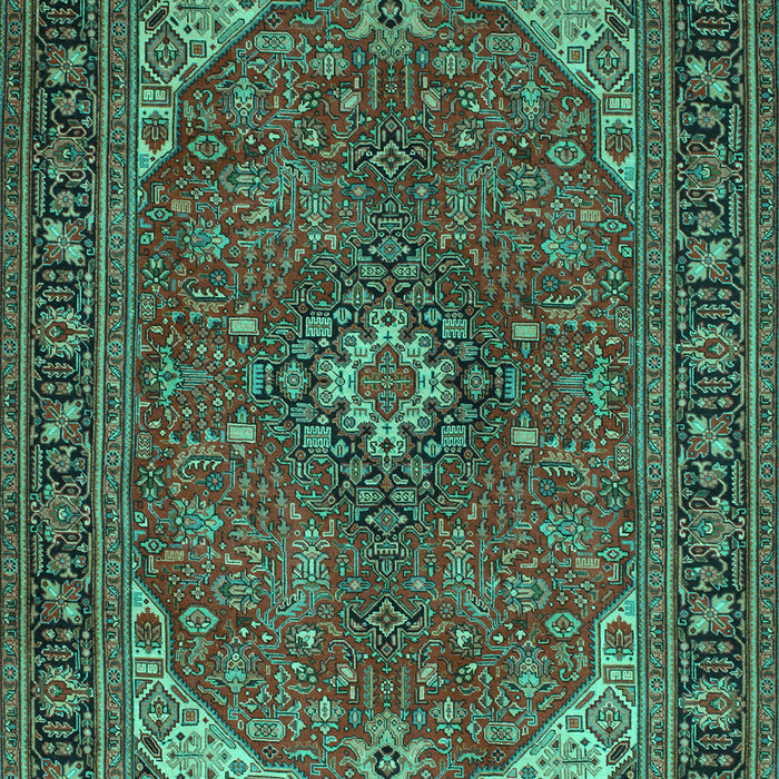 Medallion Turquoise Traditional Rug, tr140turq