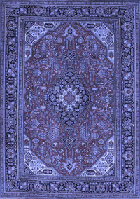 Medallion Blue Traditional Rug, tr140blu